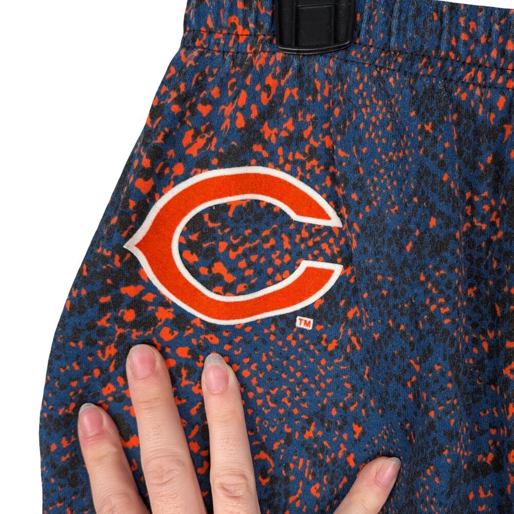 Vintage 90s Chicago Bears Zubaz Snakeskin Pants Navy Orange Size Small - Picture 3 of 9